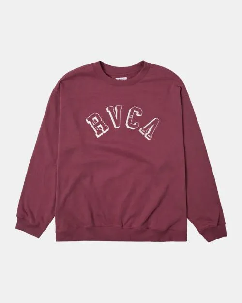 Rvca Ivy League Sweatshirt Mulberry Women Hoodies and Fleece