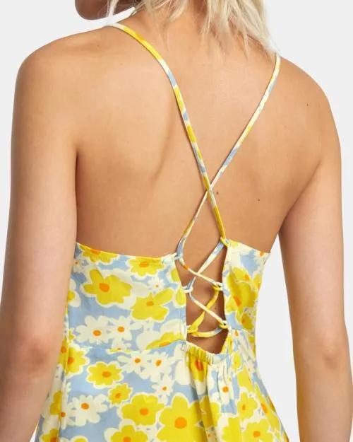 Rvca Lily Sleeveless Top Dusty Blue Women Tops