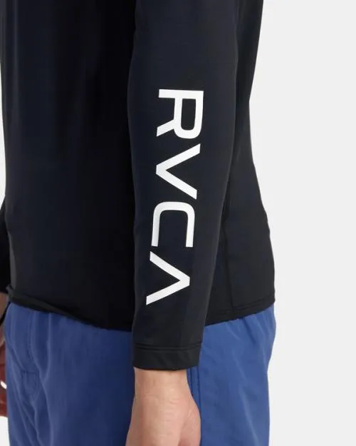 Rvca Long Sleeve Rashguard Black Surf Rashguards and Surf Tees