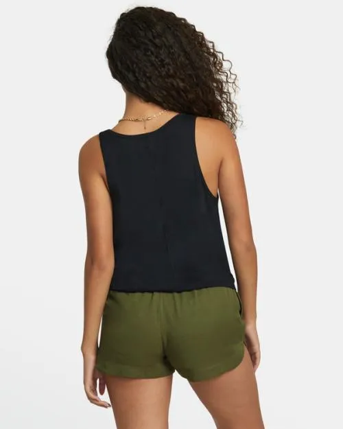 Rvca Minted Tank Top True Black Women Tees and Tanks