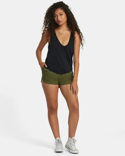 Rvca Minted Tank Top True Black Women Tees and Tanks