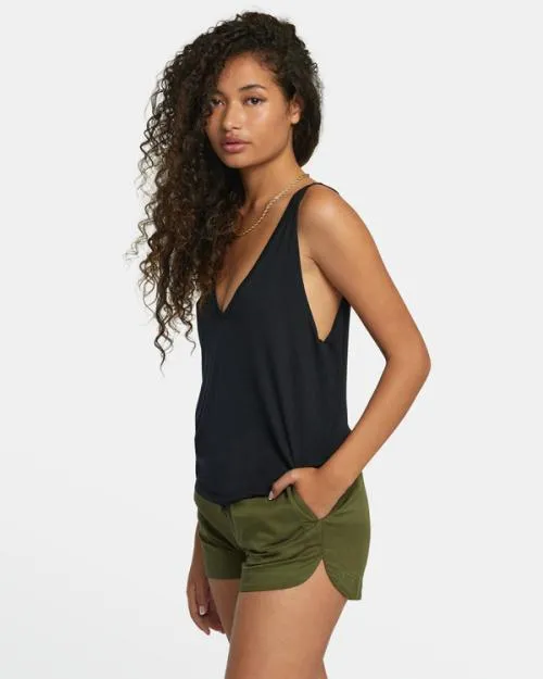 Rvca Minted Tank Top True Black Women Tees and Tanks