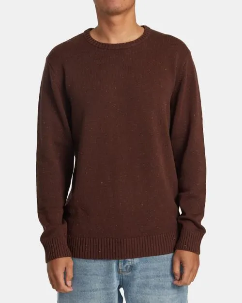Rvca Neps Crewneck Sweater Red Earth Men Sweaters