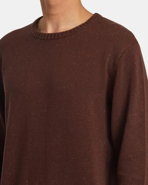 Rvca Neps Crewneck Sweater Red Earth Men Sweaters