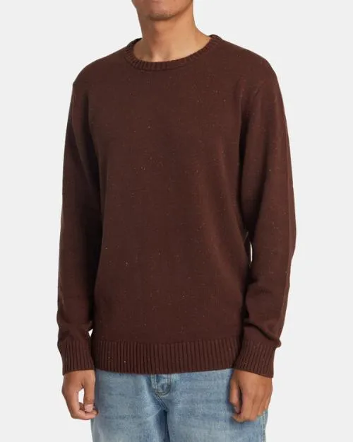 Rvca Neps Crewneck Sweater Red Earth Men Sweaters