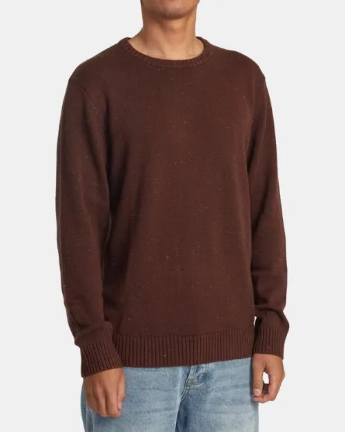 Rvca Neps Crewneck Sweater Red Earth Men Sweaters