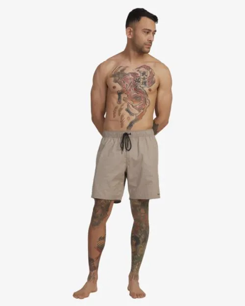 Rvca Opposites Elastic Waist Hybrid Amphibian Shorts Timber Men Shorts and Hybrids