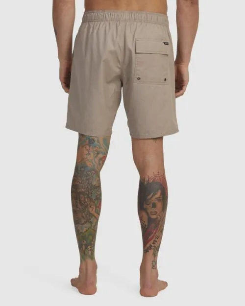 Rvca Opposites Elastic Waist Hybrid Amphibian Shorts Timber Men Shorts and Hybrids
