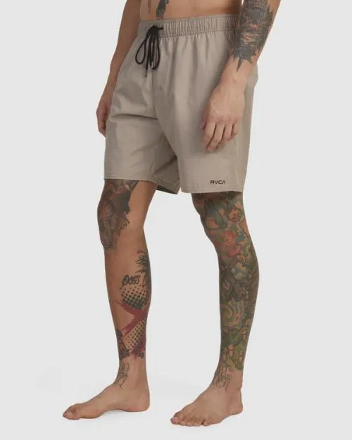 Rvca Opposites Elastic Waist Hybrid Amphibian Shorts Timber Men Shorts and Hybrids
