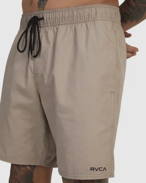 Rvca Opposites Elastic Waist Hybrid Amphibian Shorts Timber Men Shorts and Hybrids