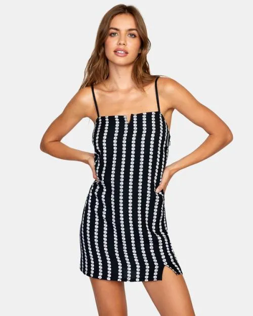 Rvca Paris Mini Dress Black Women Dresses and Rompers
