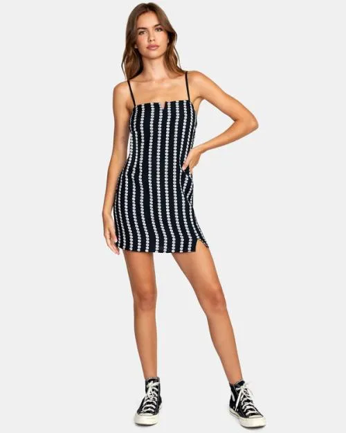 Rvca Paris Mini Dress Black Women Dresses and Rompers