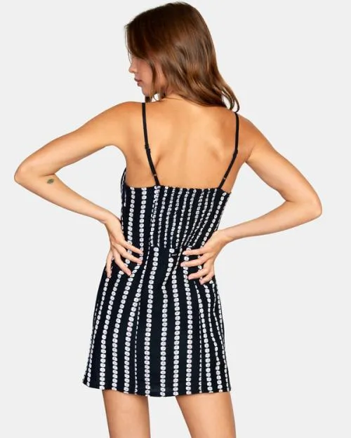 Rvca Paris Mini Dress Black Women Dresses and Rompers