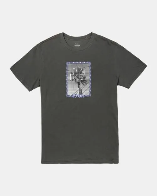 Rvca Reception TShirt Pirate Black Men Short Sleeves