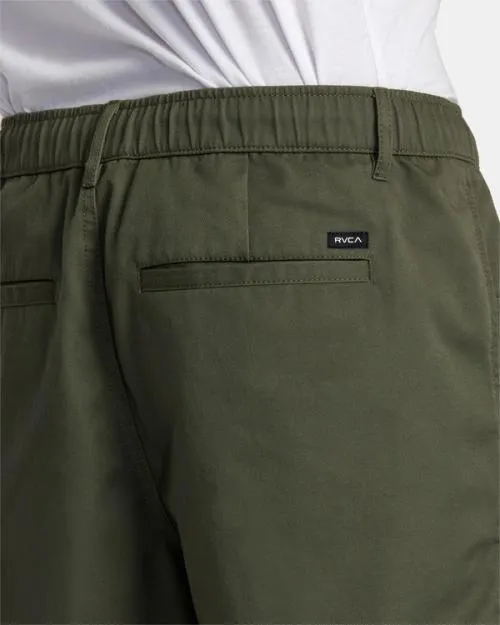 Rvca Recession Collection Americana Elasticized 20034 Shorts Olive Men Shorts and Hybrids
