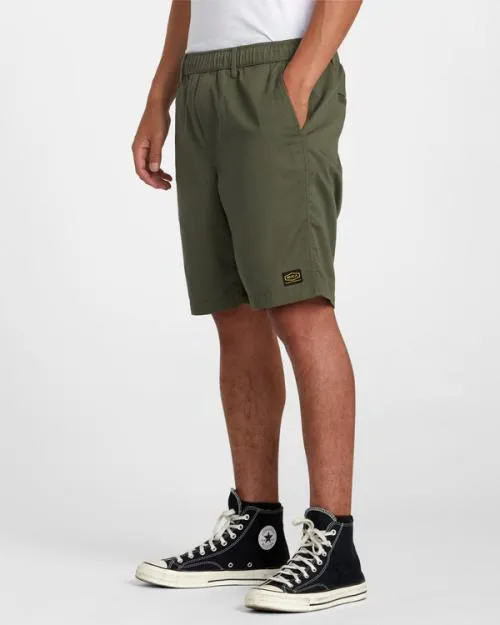 Rvca Recession Collection Americana Elasticized 20034 Shorts Olive Men Shorts and Hybrids