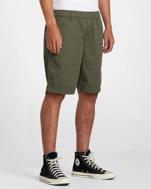 Rvca Recession Collection Americana Elasticized 20034 Shorts Olive Men Shorts and Hybrids