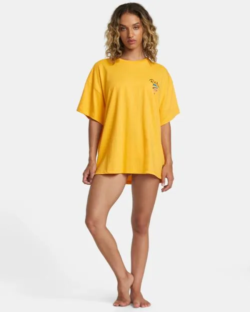 Rvca Rose Machado Snake Tee Marigold WomenMen Short Sleeves