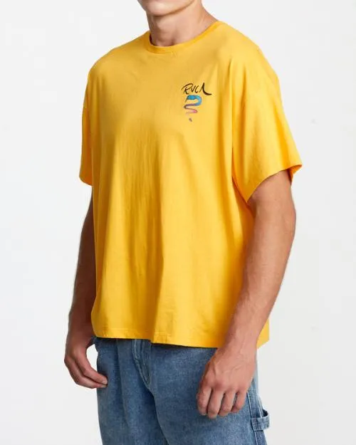 Rvca Rose Machado Snake Tee Marigold WomenMen Short Sleeves