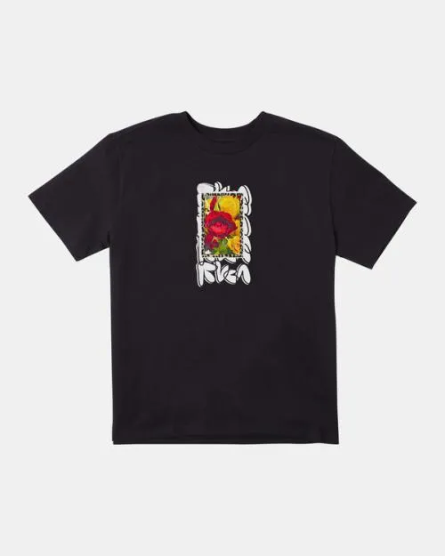 Rvca Rose Water TShirt Black Men Short Sleeves