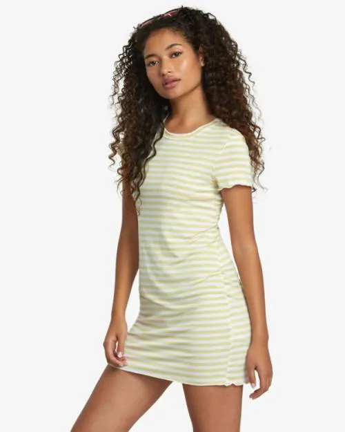 Rvca Rover TShirt Dress Golden Women Dresses and Rompers