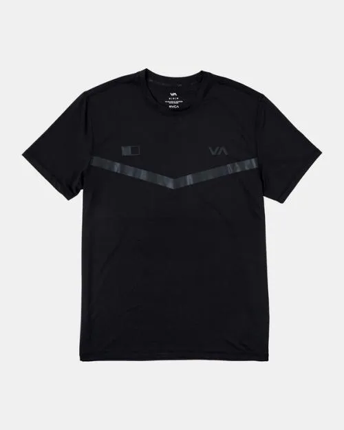Rvca Runner Technical Short Sleeve Top Black SportMen Short Sleeves