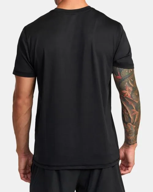 Rvca Runner Technical Short Sleeve Top Black SportMen Short Sleeves