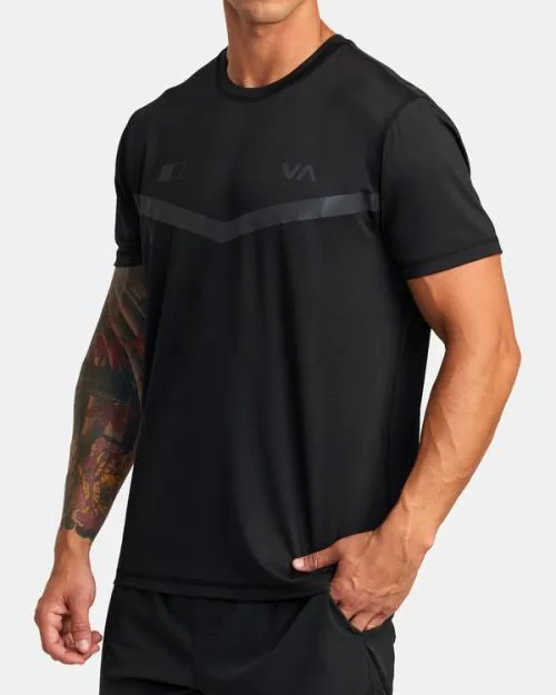 Rvca Runner Technical Short Sleeve Top Black SportMen Short Sleeves