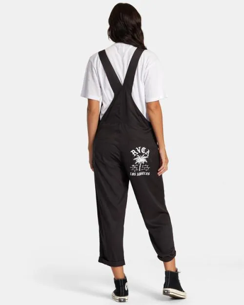 Rvca Seniesa New Yume Overalls Pirate Black Women Pants