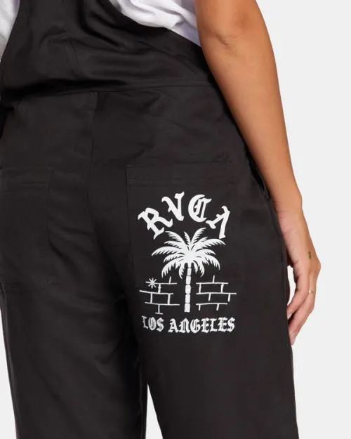 Rvca Seniesa New Yume Overalls Pirate Black Women Pants
