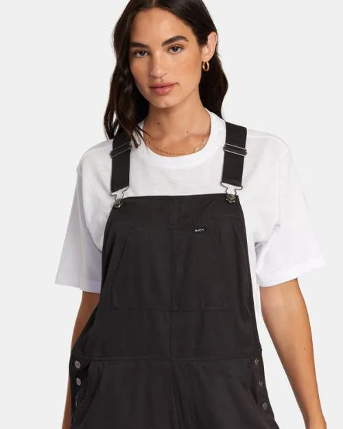Rvca Seniesa New Yume Overalls Pirate Black Women Pants