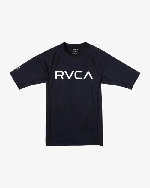 Rvca Short Sleeve Rashguard Black Surf Rashguards and Surf Tees