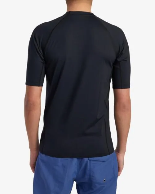 Rvca Short Sleeve Rashguard Black Surf Rashguards and Surf Tees
