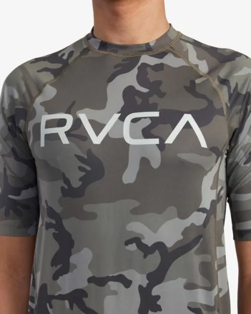 Rvca Short Sleeve Rashguard Camo Surf Rashguards and Surf Tees