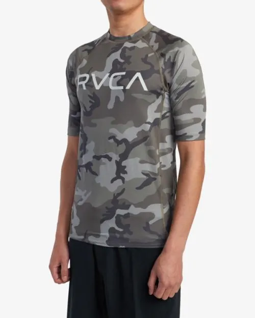 Rvca Short Sleeve Rashguard Camo Surf Rashguards and Surf Tees