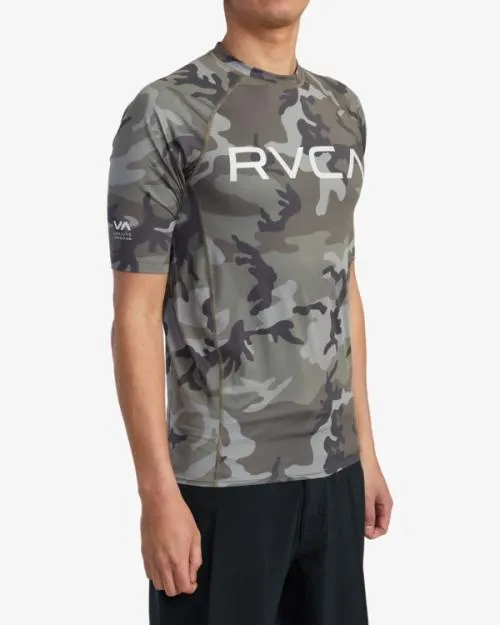Rvca Short Sleeve Rashguard Camo Surf Rashguards and Surf Tees