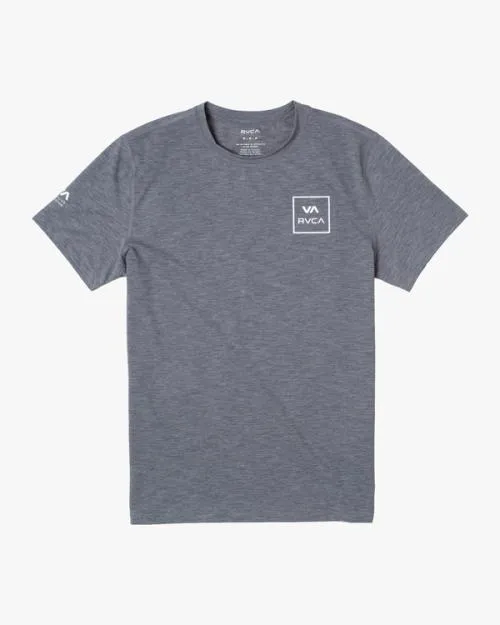 Rvca Short Sleeve Rashguard Heather Grey Surf Rashguards and Surf Tees