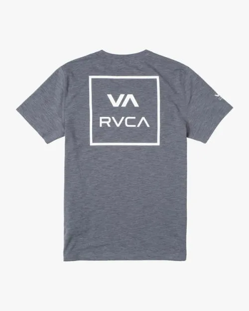 Rvca Short Sleeve Rashguard Heather Grey Surf Rashguards and Surf Tees