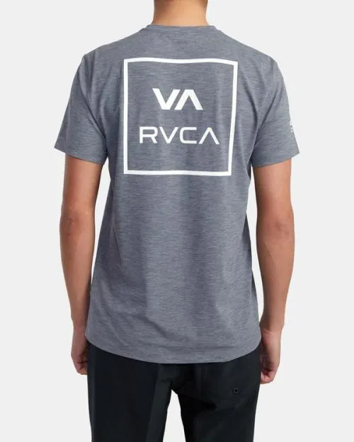 Rvca Short Sleeve Rashguard Heather Grey Surf Rashguards and Surf Tees