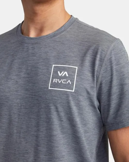 Rvca Short Sleeve Rashguard Heather Grey Surf Rashguards and Surf Tees