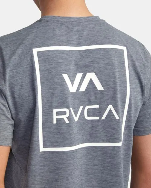 Rvca Short Sleeve Rashguard Heather Grey Surf Rashguards and Surf Tees