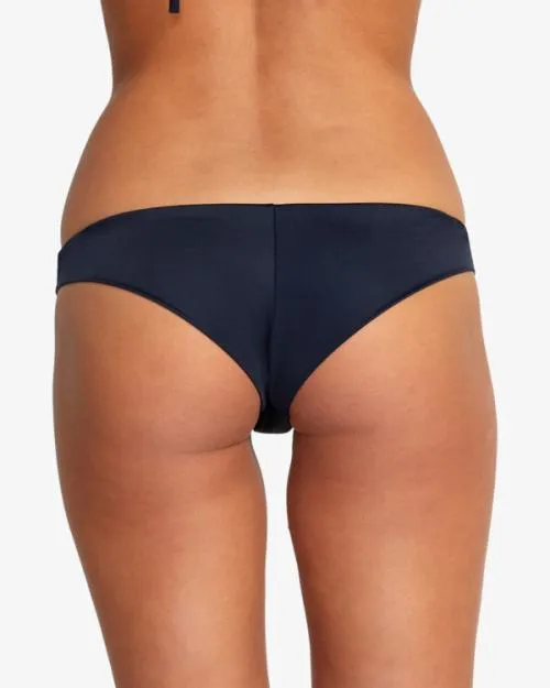 Rvca Solid Cheeky Bikini Bottoms Black Women Bikini Bottoms