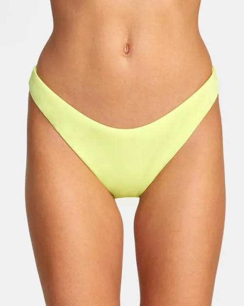 Rvca Solid French Bikini Bottoms Limeade Women Bikini Bottoms