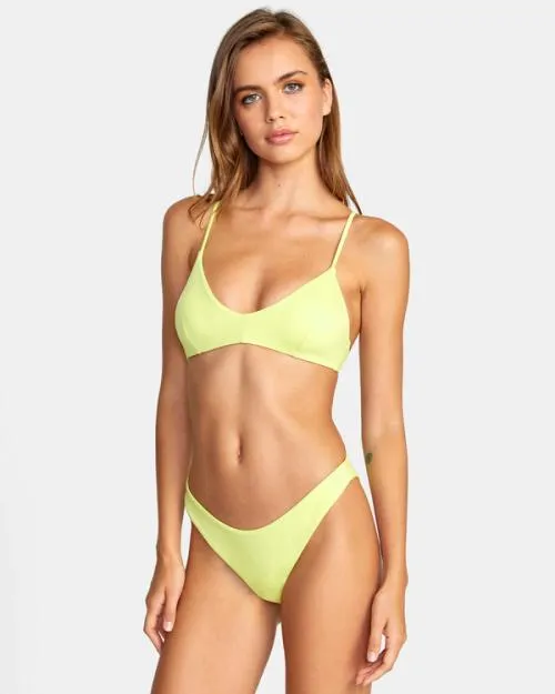 Rvca Solid French Bikini Bottoms Limeade Women Bikini Bottoms