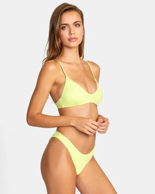 Rvca Solid French Bikini Bottoms Limeade Women Bikini Bottoms
