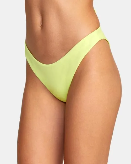 Rvca Solid French Bikini Bottoms Limeade Women Bikini Bottoms