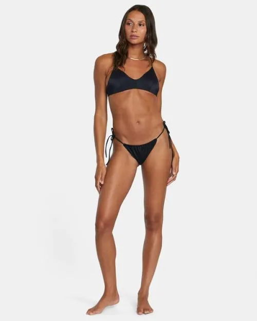 Rvca Solid Tie Skimpy Bikini Bottoms Black Women Bikini Bottoms
