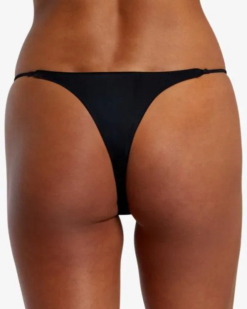 Rvca Solid Ultra Skimpy Bikini Bottoms Black Women Bikini Bottoms
