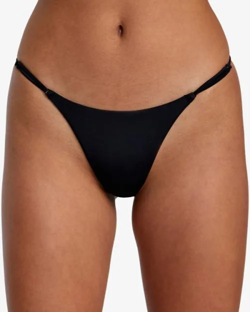 Rvca Solid Ultra Skimpy Bikini Bottoms Black Women Bikini Bottoms