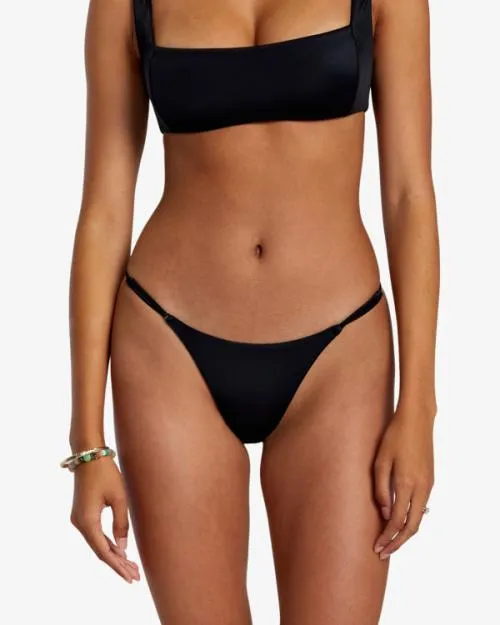 Rvca Solid Ultra Skimpy Bikini Bottoms Black Women Bikini Bottoms